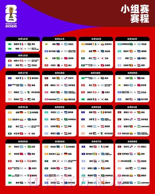 2026世界杯完整赛程完整版全程直播免费观看